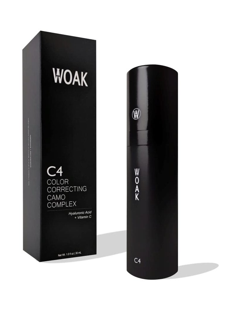 WOAK C4 – Men's Tinted Moisturizer BB CC Cream Foundation – Color Correcting Camo Complex – Hybrid Skin Care (Light)