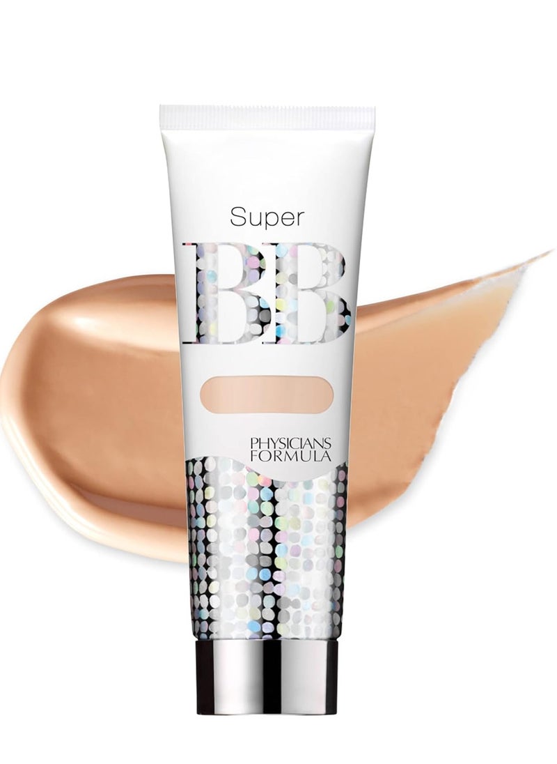 Physicians Formula Super BB Cream. All in 1 Tinted Beauty Balm Foundation Cream, Sheer Moisturizing Coverage, Cruelty free - Light