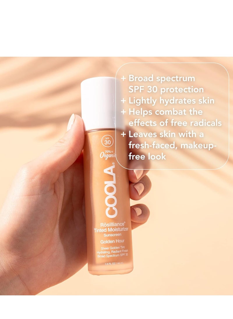 COOLA Organic Rosilliance BB Cream With SPF 30, Tinted Moisturizer Sunscreen & Foundation, Dermatologist Tested, 1.5 Fl Oz