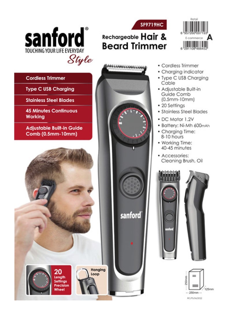 Rechargeable Hair & Beard Trimmer