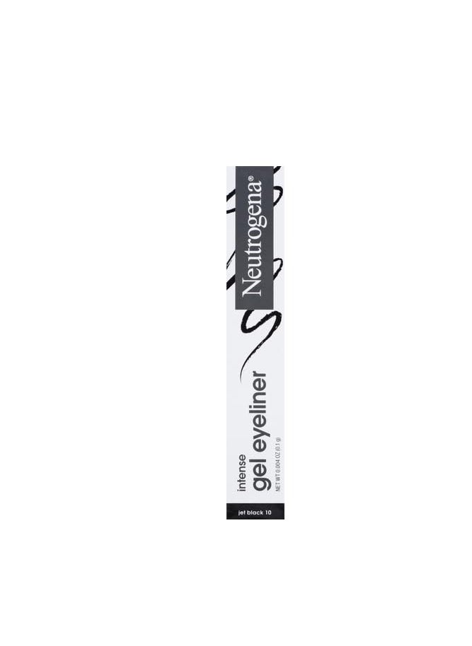 Neutrogena Intense Gel Eyeliner with Antioxidant Vitamin E, Smudge- & Water-Resistant Eyeliner Makeup for Precision Application, Jet Black, 0.004 oz