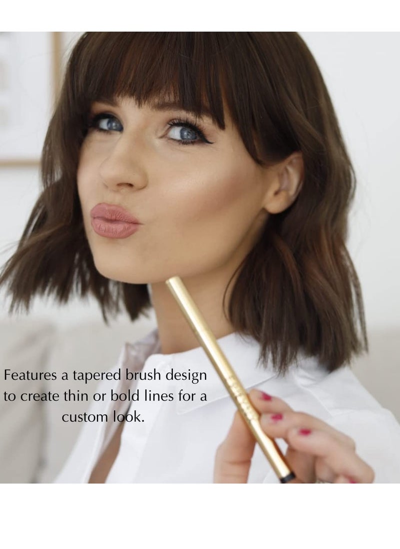 Long Lasting Waterproof Liquid Eyeliner with Precision Tip | Gluten and Allergen Free, Vegan Eyeliner Pencil |2mL| Black by Dr. Liia