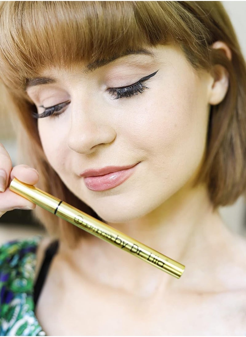 Long Lasting Waterproof Liquid Eyeliner with Precision Tip | Gluten and Allergen Free, Vegan Eyeliner Pencil |2mL| Black by Dr. Liia