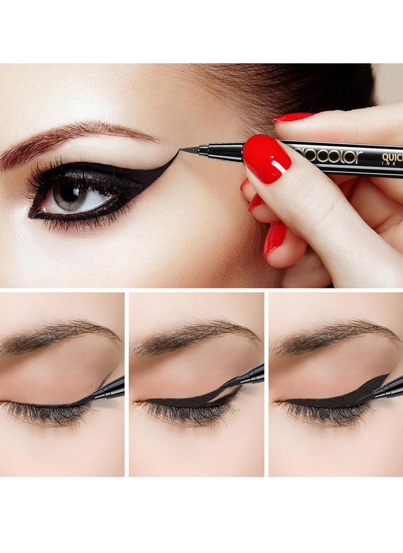 docolor Waterproof Eyeliner Pen Super Slim Precise All Day Black Eyeliner Liquid Professional Makeup Liquid Eye Liner Pencil for Women