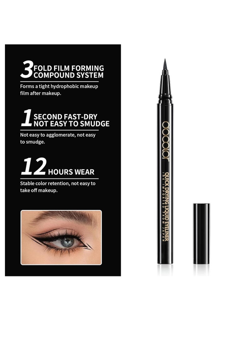 docolor Waterproof Eyeliner Pen Super Slim Precise All Day Black Eyeliner Liquid Professional Makeup Liquid Eye Liner Pencil for Women