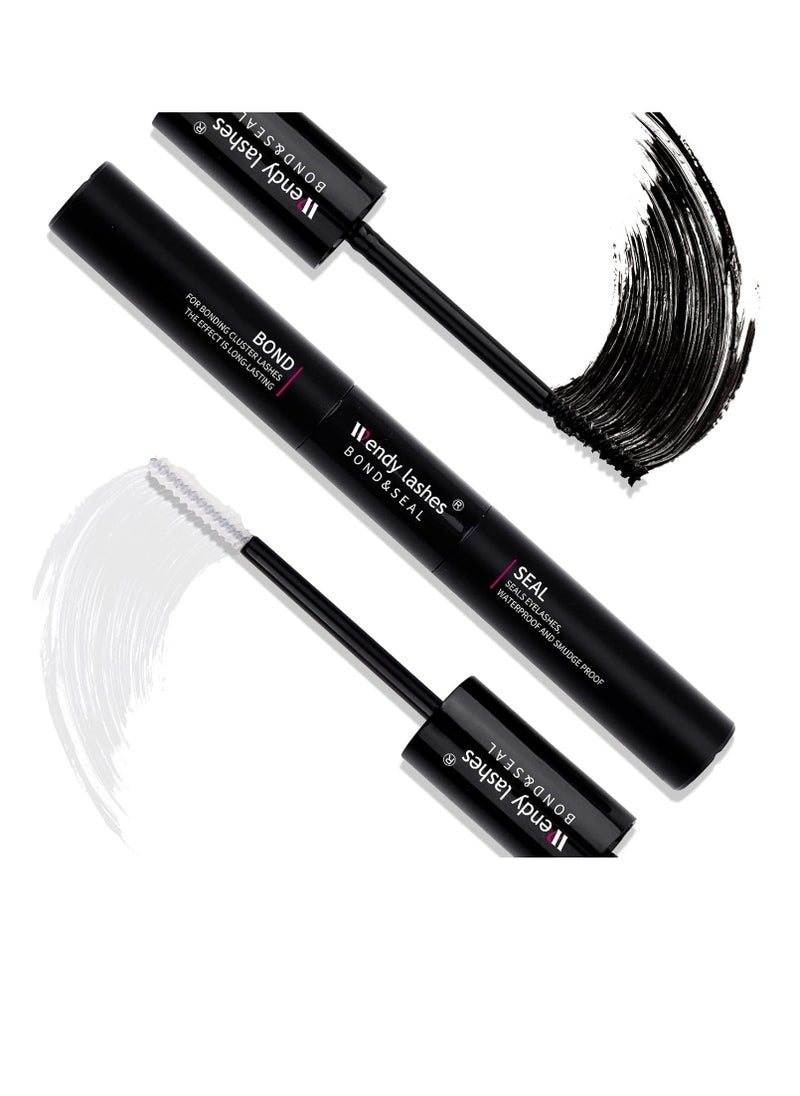 Cluster Lash Bond and Seal, Lash Cluster Glue for Individual Eyelash Extensions Strong Hold Individual Lash Glue Individual Eyelashes Glue Mascara for Personal Makeup Use at Home(5ml)