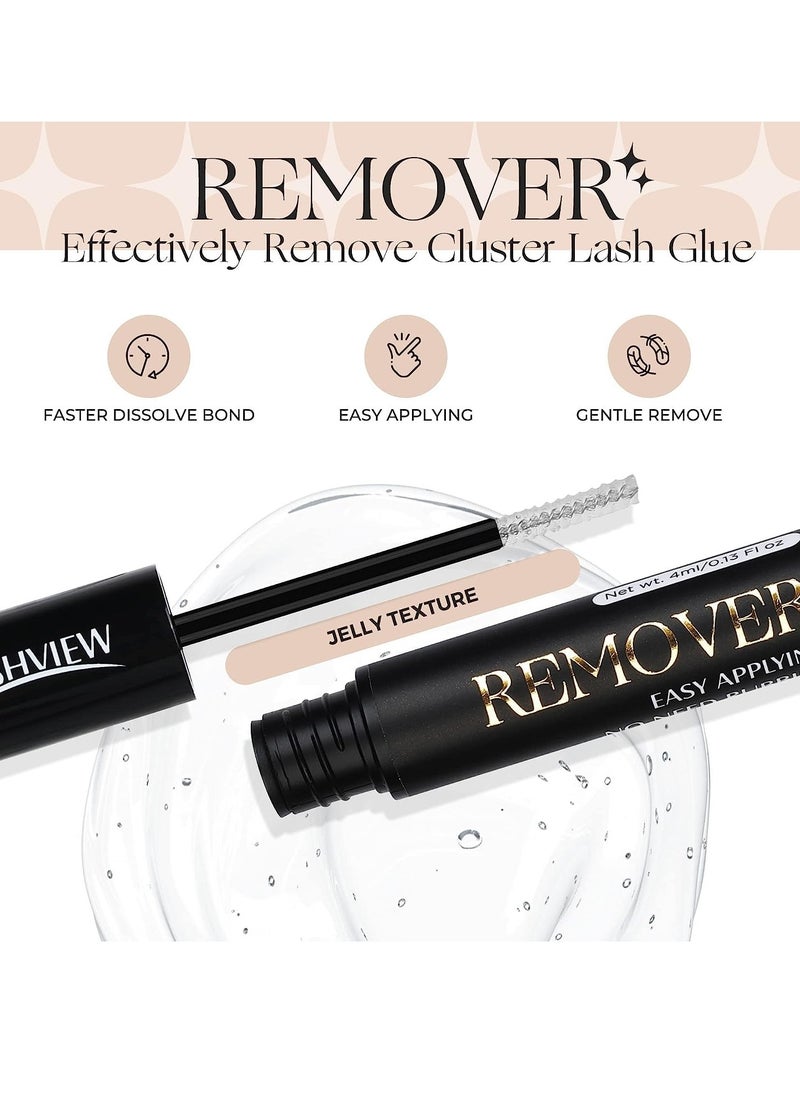 LASHVIEW 2 in 1 Lash Glue & Remover, Waterproof Mascara Adhesive With Strong 48 Hour Hold, Fast Removal With No Residue