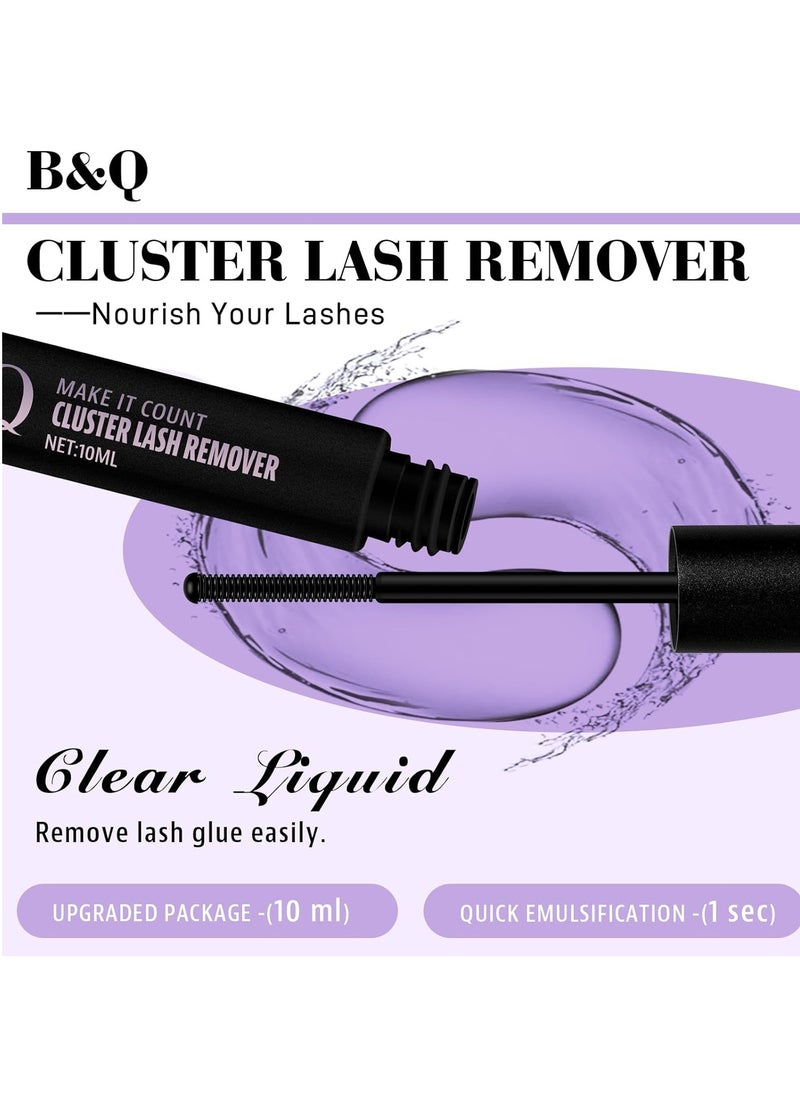 B&Qaugen B&Q Lash Remover for Lash Clusters 10 ML Lash Cluster Remover Cluster Lash Remover Cluster Lash Bond Remover Lash Adhesive Remover Lash Glue Remover Lash Bond and Seal Remover（Remover-10ML）