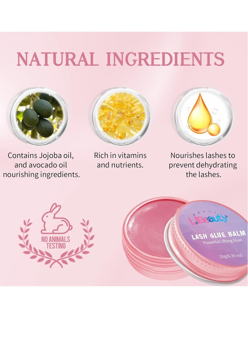 Libeauty Lash Lift Glue Balm Lash Lift Adhesive Strong Sticky Fruit Flavor Eyelash & Eyebrow Perm Glue Balm Brow Lamination Gel