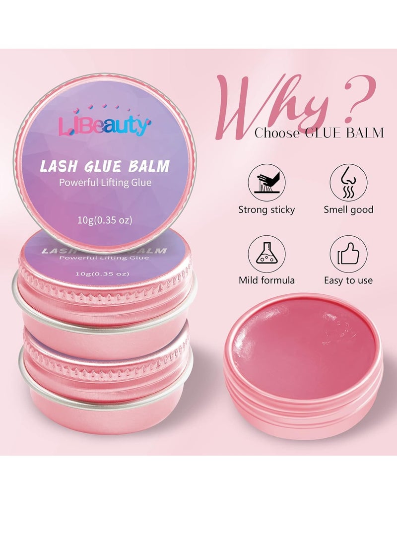 Libeauty Lash Lift Glue Balm Lash Lift Adhesive Strong Sticky Fruit Flavor Eyelash & Eyebrow Perm Glue Balm Brow Lamination Gel
