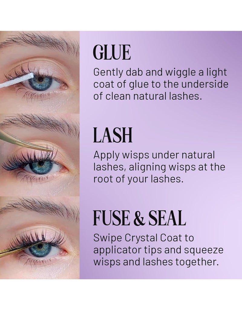 Lilac St - PRO Lash Glue (Black) - Lash Cluster Glue - Quick Dry Formula - Mini Mascara Wand Applicator - Strong & Flexible Hold - Waterproof - Sensitive Eyes Safe - Cruelty Free, Vegan, Women Founded