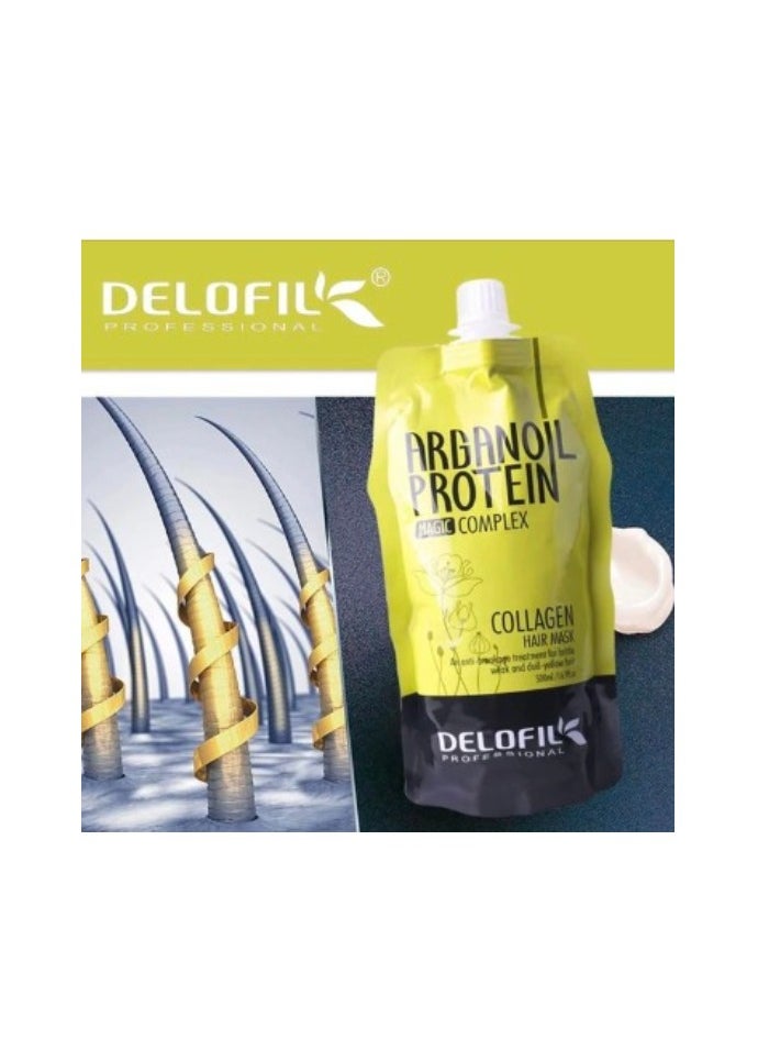 Delofil Professional Argan Oil Protein Magic Complex Collagen Hair Mask An Anti Breakage Treatment 500ml