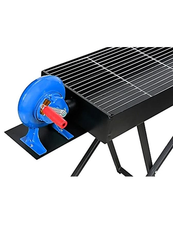 Folding Barbecue Outdoor Grill with Blower 80 CM x 30 CM Perfect for Camping and Picnic