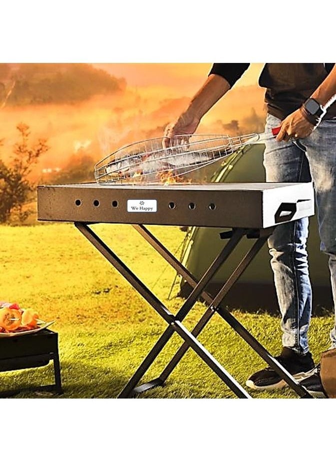 Folding Barbecue Outdoor Grill with Blower 80 CM x 30 CM Perfect for Camping and Picnic