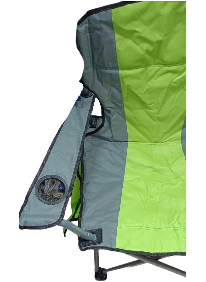 GO2CAMPS Foldable Camping Chair with Cup Holder Heavy Quality (Green)