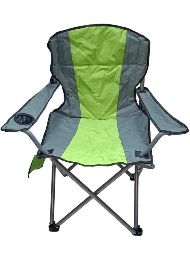 GO2CAMPS Foldable Camping Chair with Cup Holder Heavy Quality (Green)