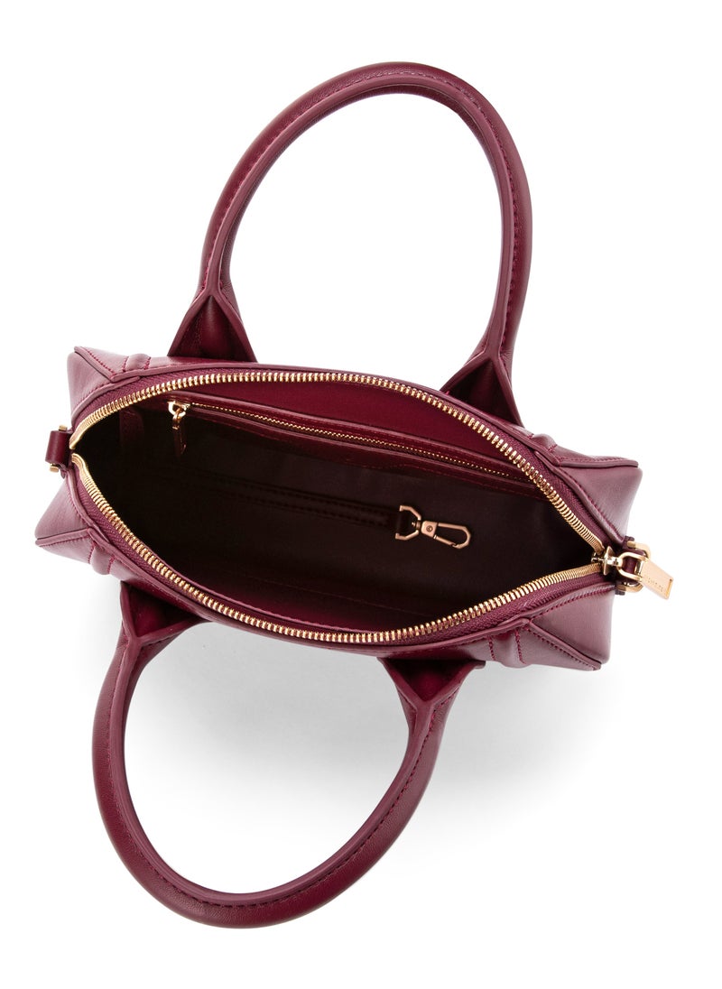 Gemma Crossbody Bag In Syrah Made Using 1.5 Bamboo Stems