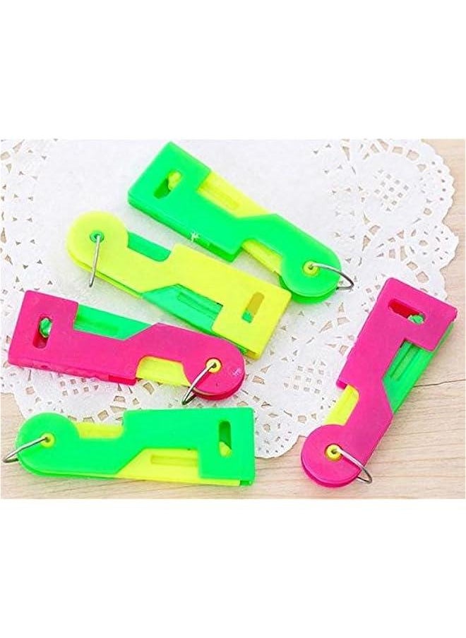 10Pcs Automatic Machines Sewing Needle Threader, Plastic Needle Threaders Hand Machine Sewing Tool (Colors Random)