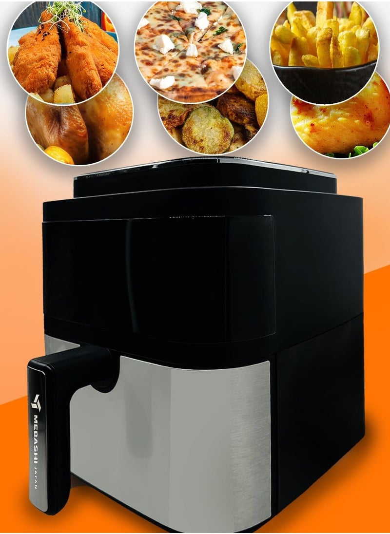 MEBASHI 6L Air Fryer with Touch Screen, Infrared Heating, 12 Pre-Set Programs (ME-AF972)(1400W)