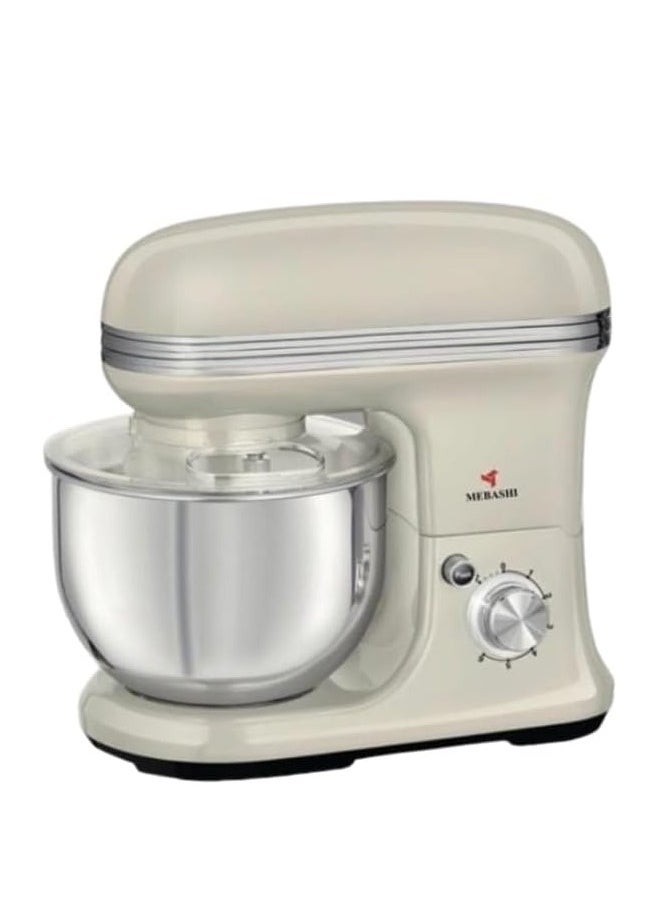 MEBASHI 5L Stand Bowl Mixer, 1200W, 8 Speed Levels, Stainless Steel Bowl-ME-SBM1111 (White)