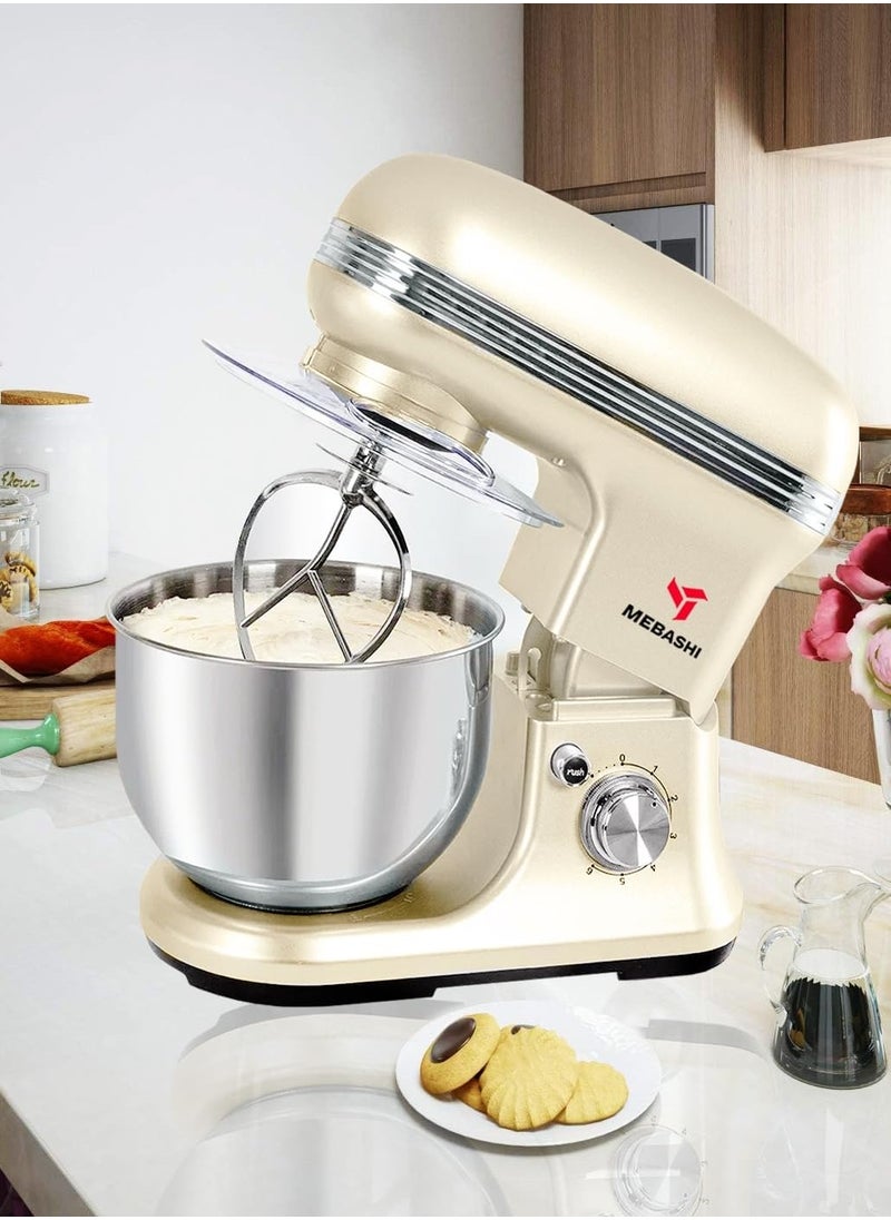 MEBASHI 5L Stand Bowl Mixer, 1200W, 8 Speed Levels, Stainless Steel Bowl-ME-SBM1111 (White)