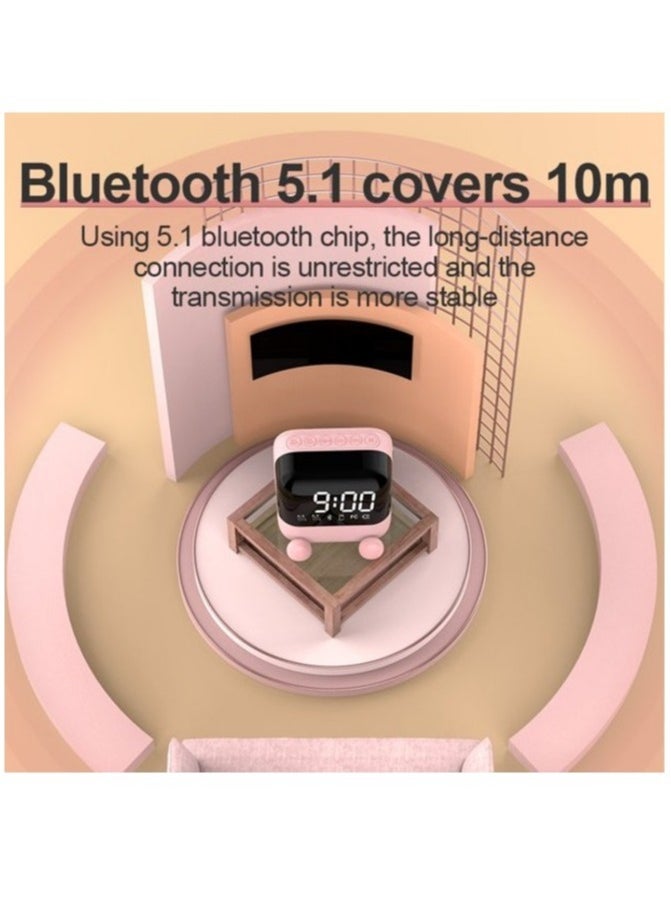 Digital Alarm Clock with Wireless Loudspeaker FM Dual Alarm Answering Phone Dimmable LED Display and Personal Wearable Surround Sound Speaker