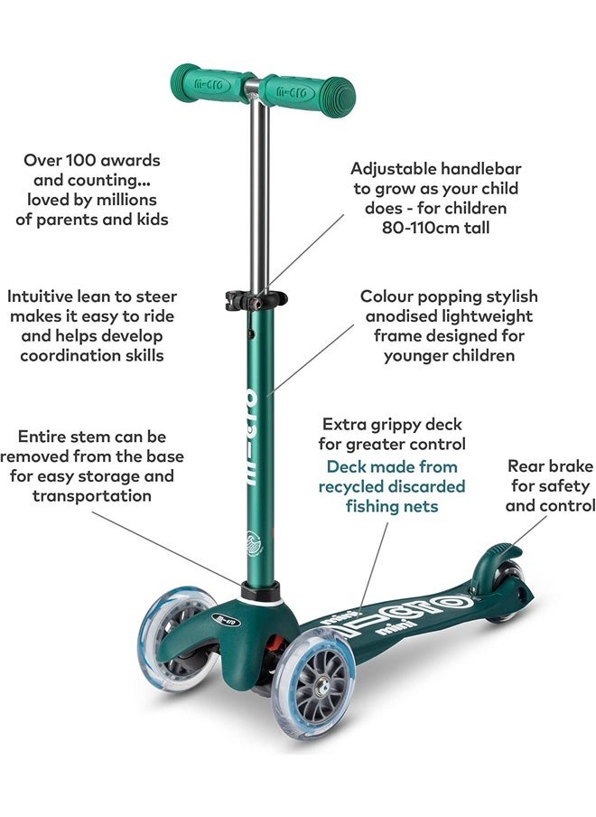 Mini Micro Deluxe Eco, Green, Mmd119 | Scooter for Kids | Kids Scooter | Scooters