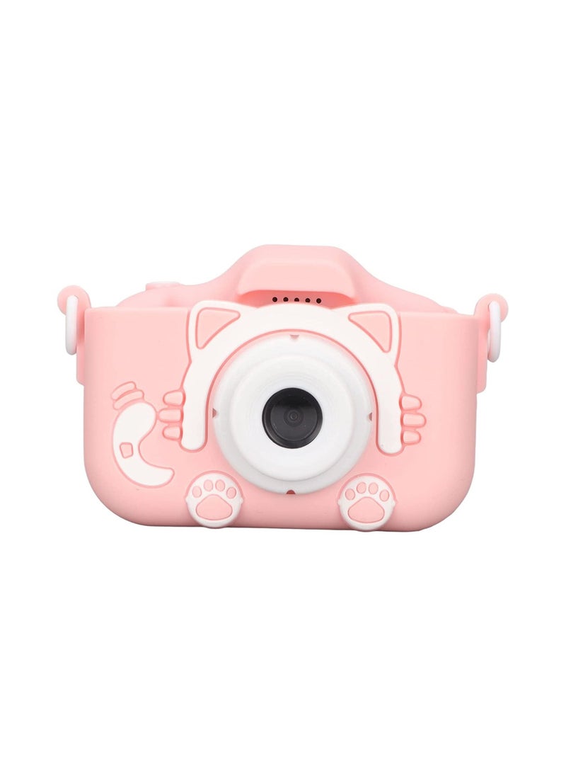 Mini Kids Digital Camera, 1920x1080px Cute Cat Design Toy Camera with Photo, Video/ Big Head Photo Model/ MP3 Function/ Built In 5 Puzzle Games/ Filter, Gift for Birthday, Christmas