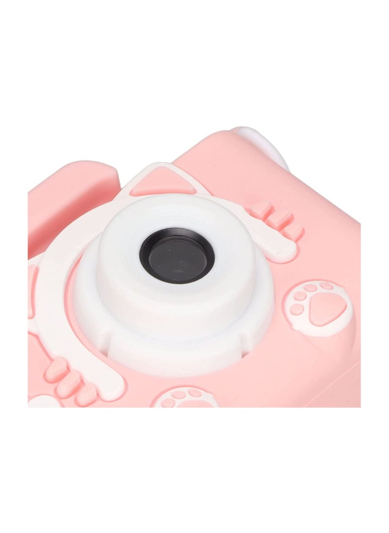 Mini Kids Digital Camera, 1920x1080px Cute Cat Design Toy Camera with Photo, Video/ Big Head Photo Model/ MP3 Function/ Built In 5 Puzzle Games/ Filter, Gift for Birthday, Christmas