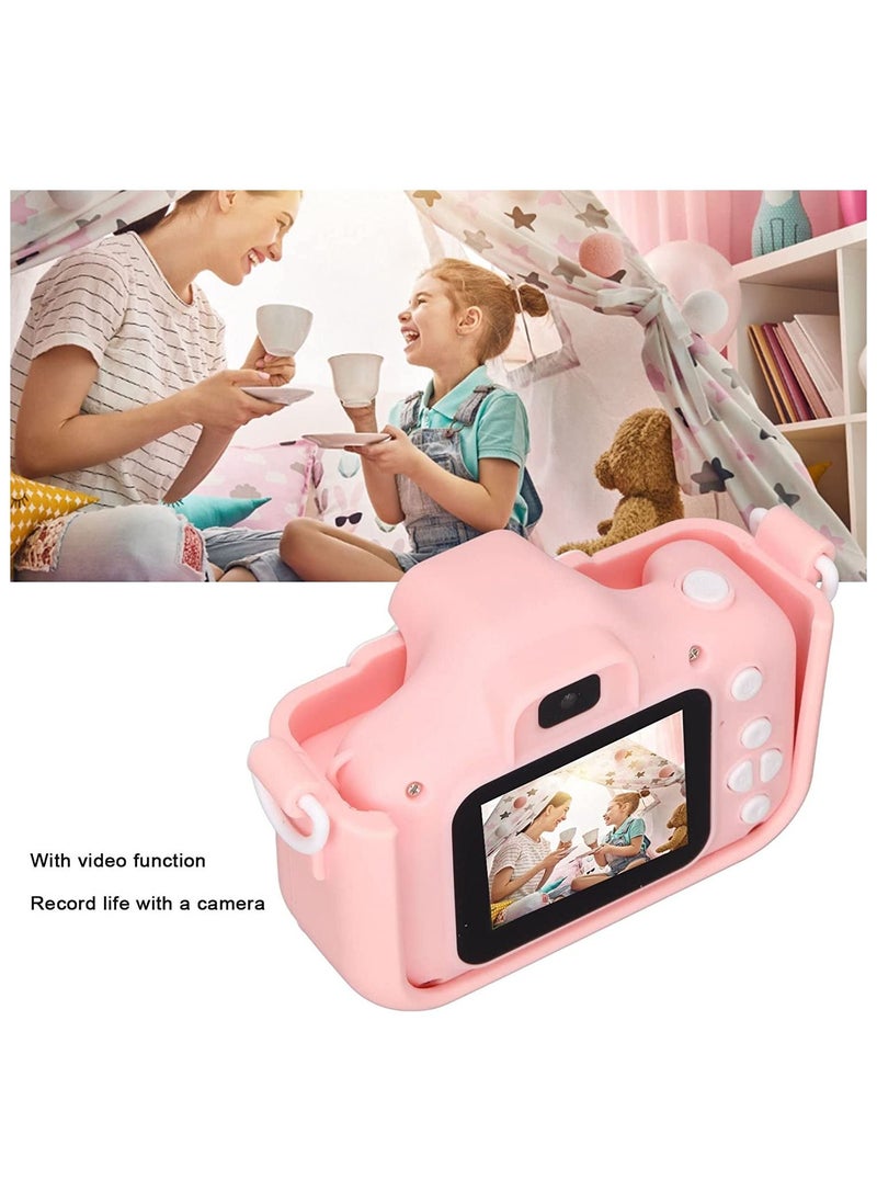 Mini Kids Digital Camera, 1920x1080px Cute Cat Design Toy Camera with Photo, Video/ Big Head Photo Model/ MP3 Function/ Built In 5 Puzzle Games/ Filter, Gift for Birthday, Christmas