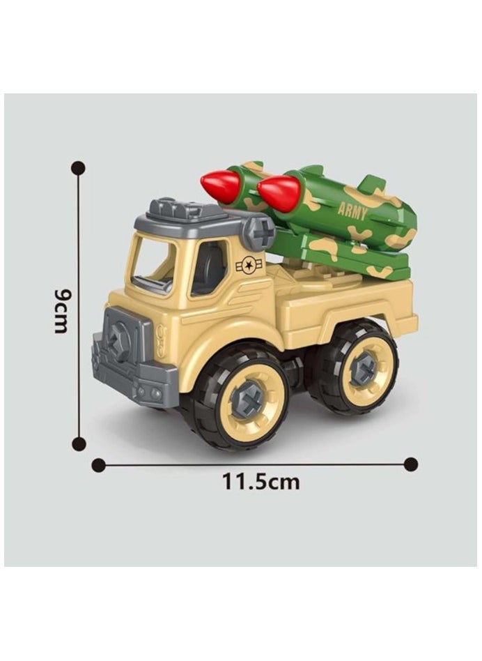 UKR 4 Cars Playset with Military Checkpoint & Traffic Signs – Educational Toy for Boys, Fun Vehicle Playset with Checkpoint Accessories, Large Birthday Gift for Kids, Creative Assembly Playtime