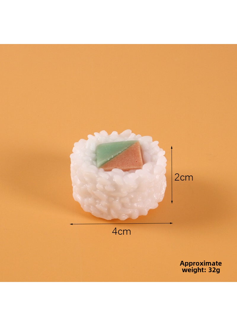 PVC Sushi Magnet Fridge Decor Simulated Food Model Rice ball sushi-no magnet