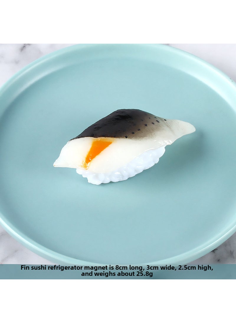 PVC Sushi Magnet Fridge Decor Simulated Food Model Fin fish sushi-refrigerator magnet