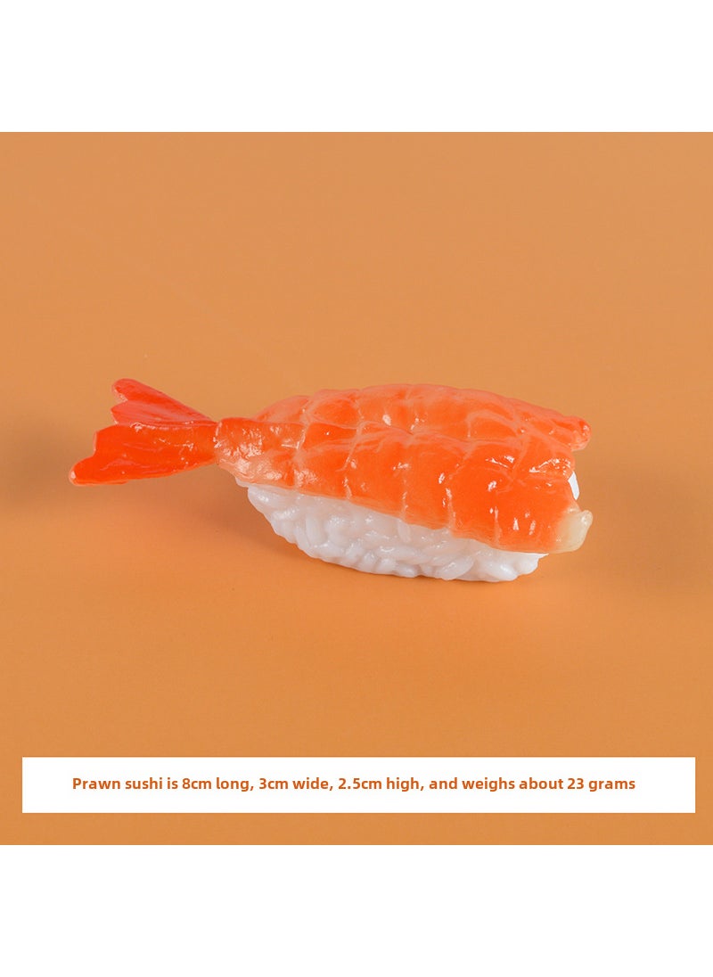 PVC Sushi Magnet Fridge Decor Simulated Food Model Prawn Sushi-No Magnet