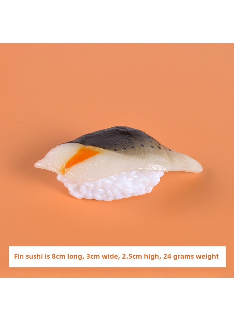 PVC Sushi Magnet Fridge Decor Simulated Food Model Finned Fish Sushi-No Magnet