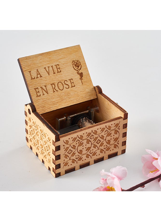 Classical music box log color hand-cranked music box Simpsons rushed to the moon rose Life spot wholesalePrimary Color Rose Life Primary Color Rose Life