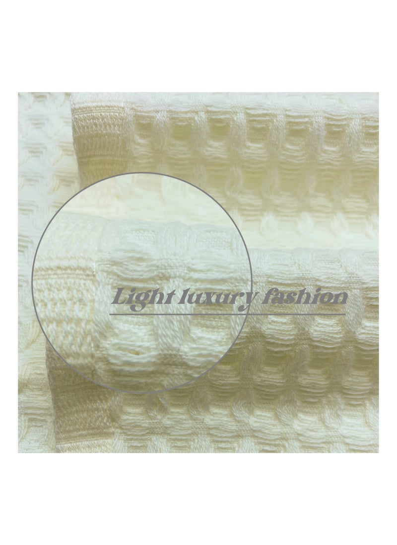 100% cotton waffle Japanese style bath towel (70 * 140cm), high water absorption, quick drying, soft, hotel quality bathroom towel and SPA (beige, bath towel 2 piece)