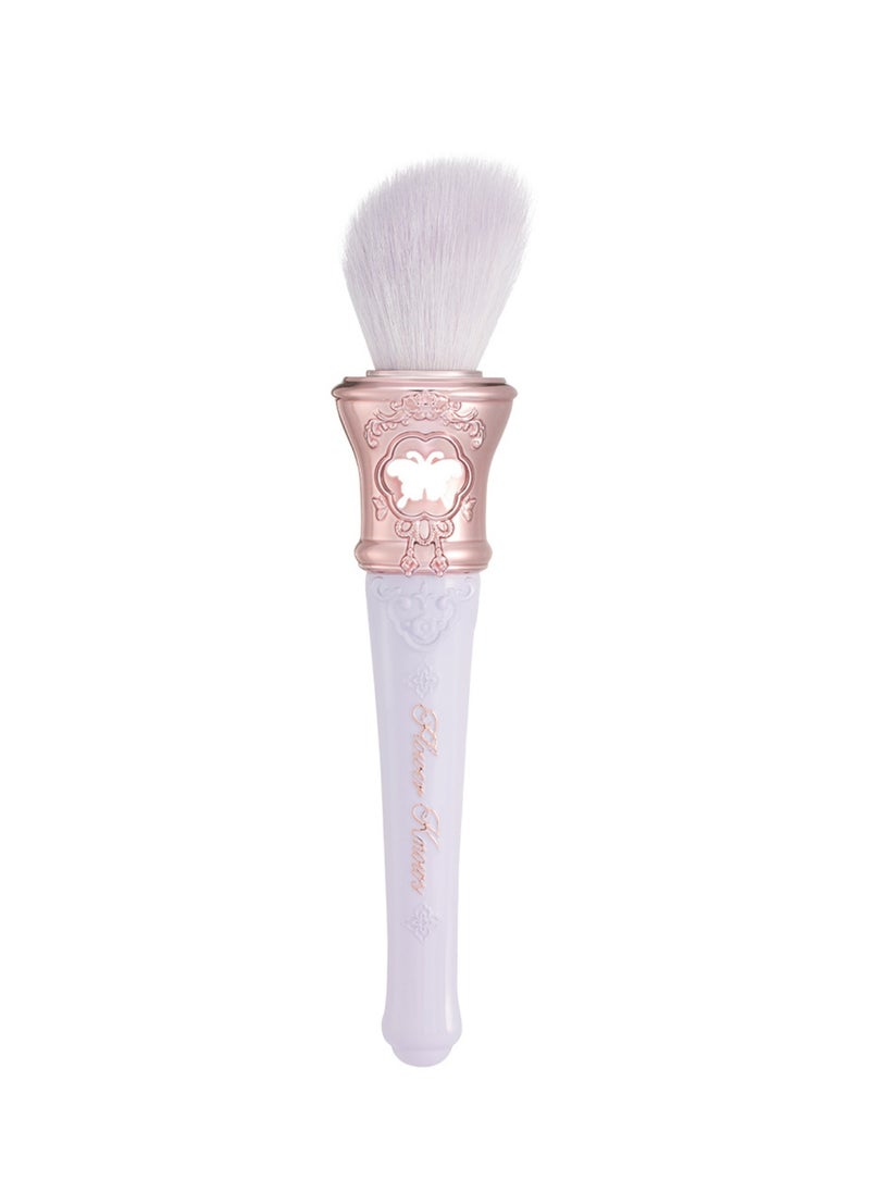 Butterfly Cloud Collar Angled Powder Brush Silky Soft Bristles Makeup Brush For Flawless Highlighter Bronzer Contour And Blush - Frosty Wisteria