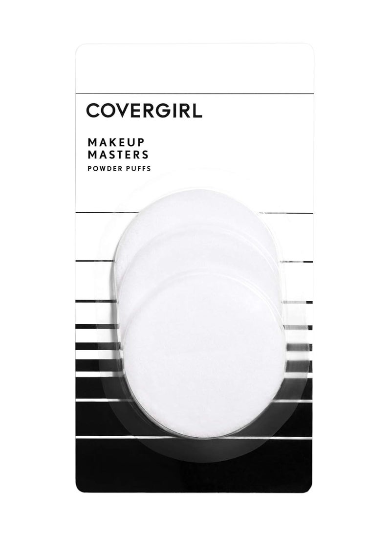 COVERGIRL Makeup Masters Powder Puffs, 3 ct, White