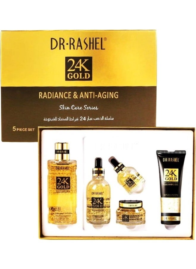 24K Gold Radiance And Anti-Aging Skin Care 5 Piece Set Gift set