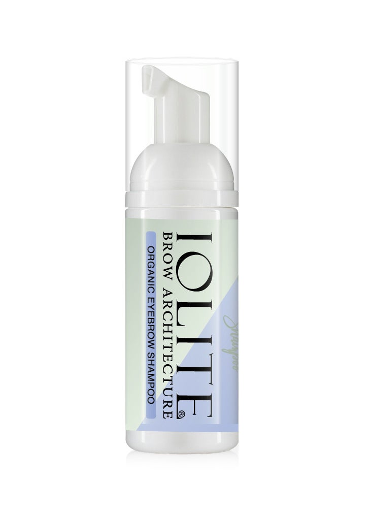 Iolite Organic Eyebrow Shampoo 50ml Gentle Brow Cleanser for Growth Thickness & Perfect Arches Foaming Brow Shampoo