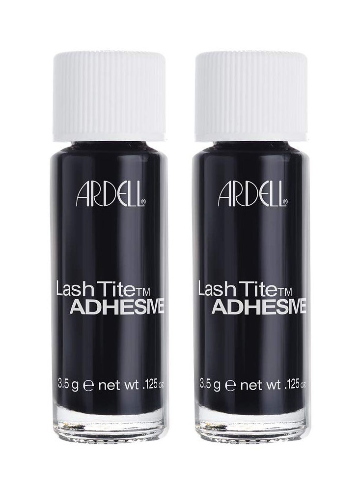 Ardell LashTite Adhesive Dark For Individual Fake Lashes, Secures False Eyelashes Extension For Weeks .125 Oz, 2 Pack