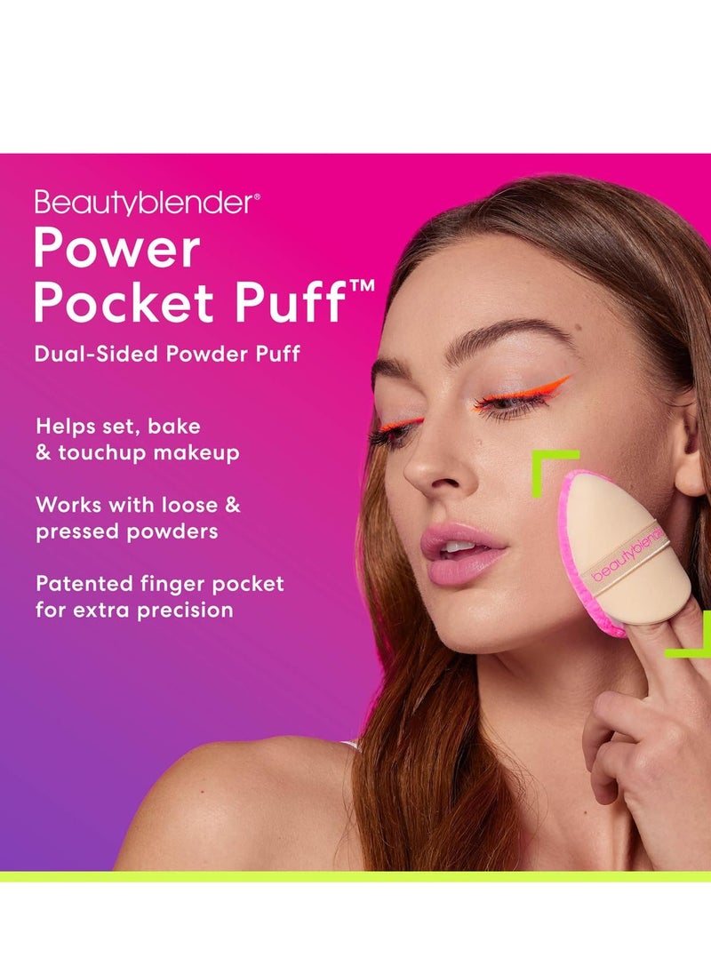 Beautyblender® | Pocket Puff™ Dual-Sided Beauty Blender Powder Puff for Setting and Baking, Reusable, Washable