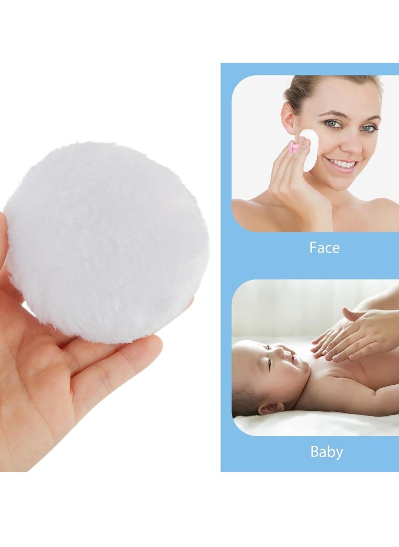 WLLHYF Baby Body Cosmetic Powder Puff Large Fluffy Powder Puff Soft Face Loose Powder Puff with Container Case for Baby Kid Adult Bath Travel