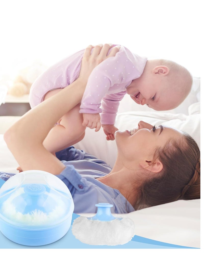 WLLHYF Baby Body Cosmetic Powder Puff Large Fluffy Powder Puff Soft Face Loose Powder Puff with Container Case for Baby Kid Adult Bath Travel