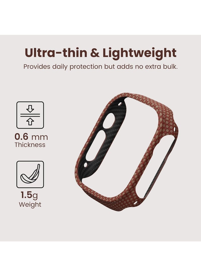 PITAKA Apple Watch Ultra/Apple Watch Ultra 2 Case, Exquisite Minimalist Slim Apple Watch Ultra 2 Case 49mm, Aramid Fiber Woven Air Case - Sunset