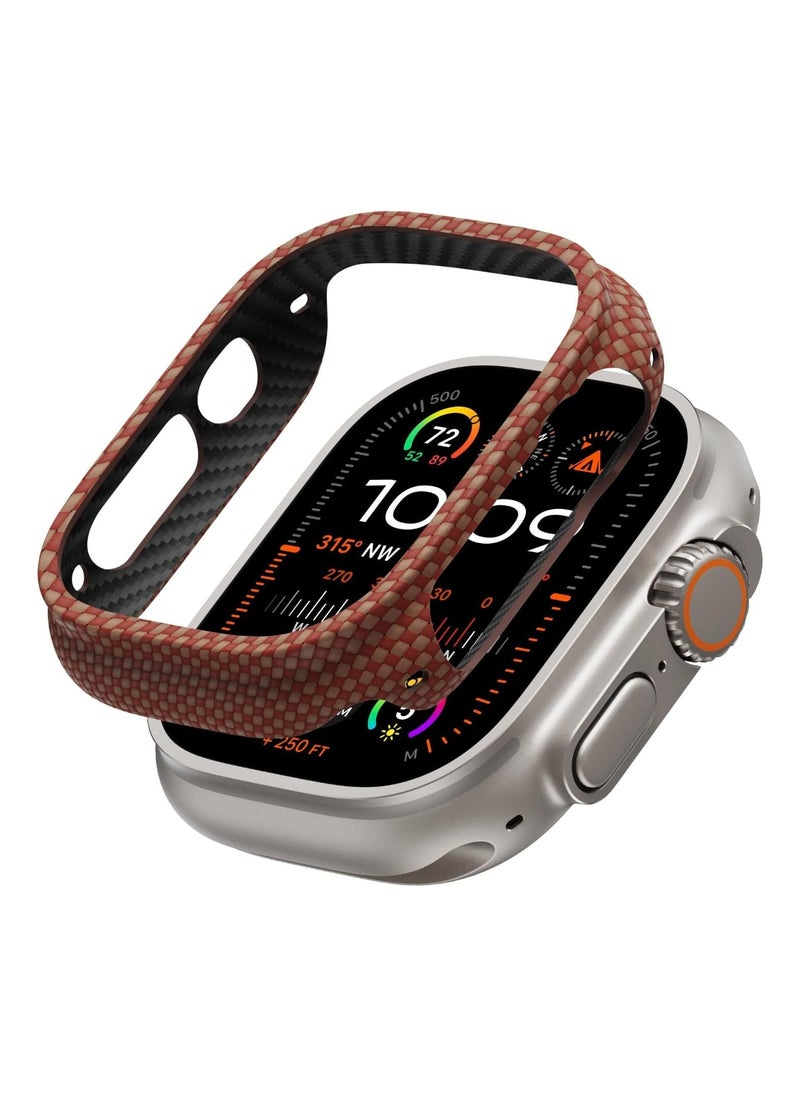 PITAKA Apple Watch Ultra/Apple Watch Ultra 2 Case, Exquisite Minimalist Slim Apple Watch Ultra 2 Case 49mm, Aramid Fiber Woven Air Case - Sunset