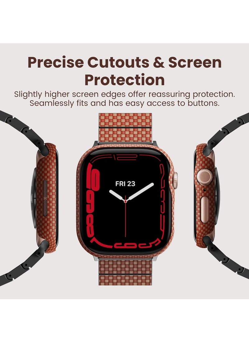 PITAKA Apple Watch Series 10 Case, Exquisite Minimalist Slim Apple Watch Series 10 46mm Case, Aramid Fiber Woven Air Case - Sunset