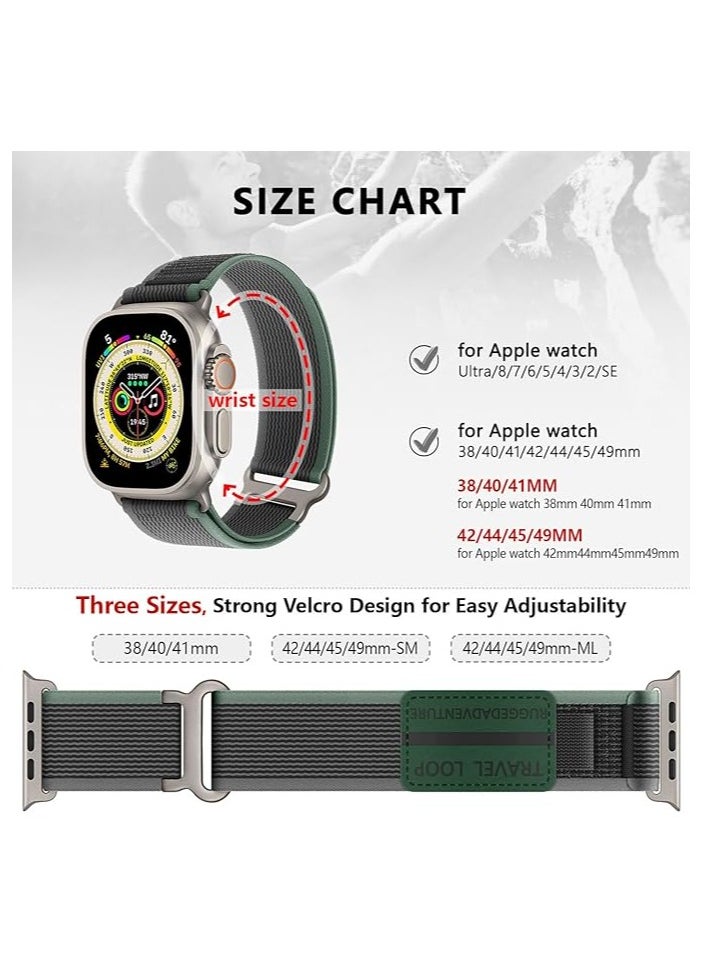 Trail loop nylon band for Apple Watch utlra/utlra 2 49mm band  for Apple watch Series 10 band 46mm 42mm for Apple watch Series 9/8/7 band  45mm for Apple Watch Series