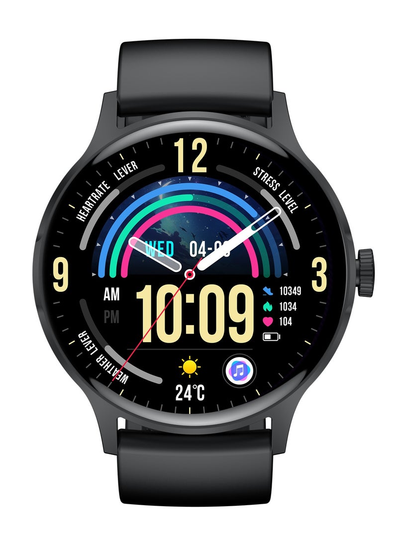 VENU5 Black Fashion Edition Smartwatch – Women & Girls Edition, 1.43” AMOLED Display, Extra 2 Straps Included, IP68 Waterproof, 100+ Sports Modes, 24-Hour Health Monitoring